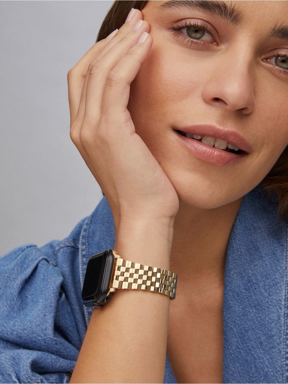 Kendra Scott Polished Gold Link Apple Watch Band